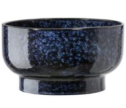 Dehner Keramik-Schale Pavone, rund, blau, ca. Ø25/H14 cm