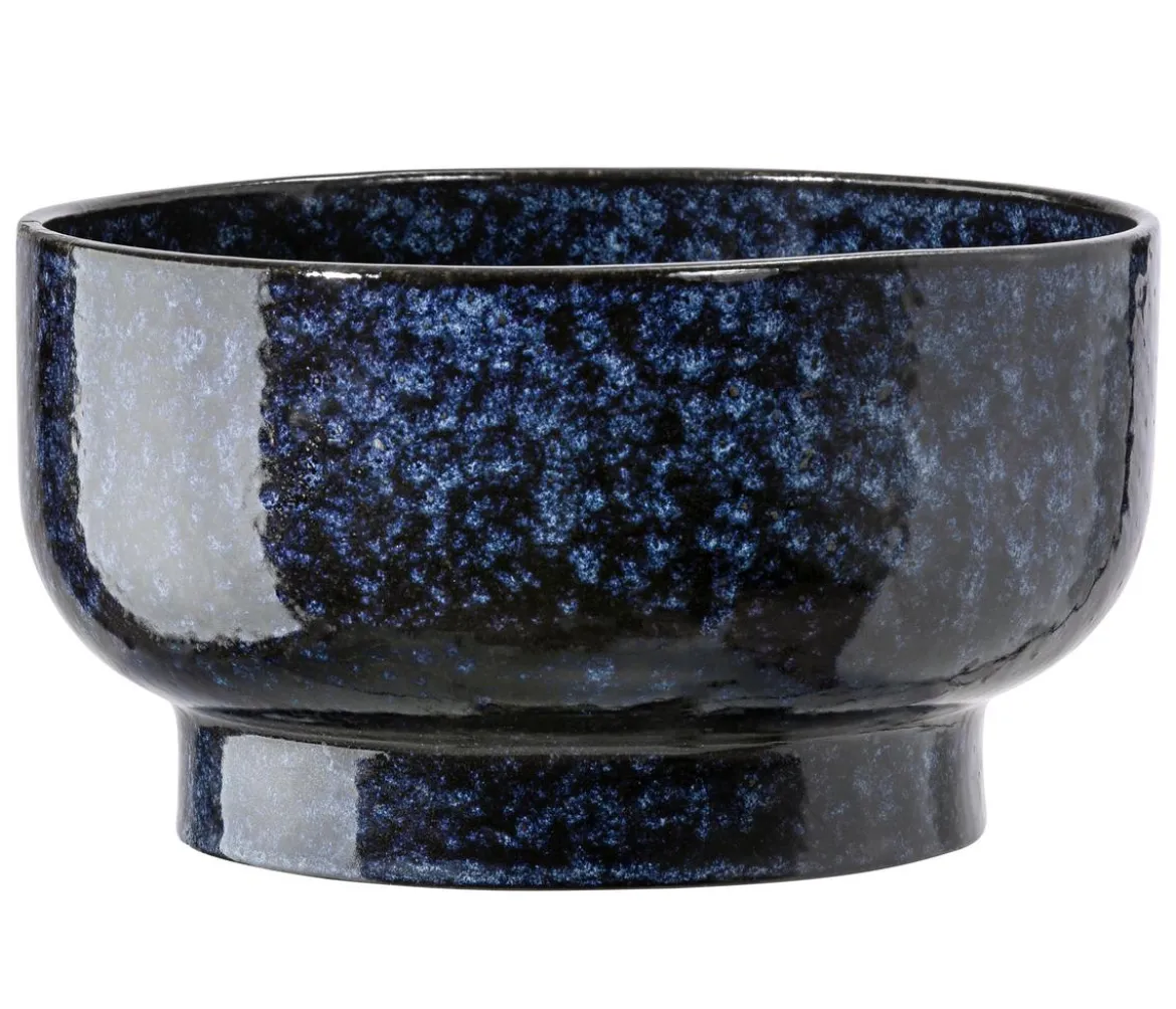 Dehner Keramik-Schale Pavone, rund, blau, ca. Ø25/H14 cm