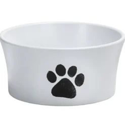 Dehner Keramik-Schale Paw, konisch, weiß, ca. Ø20 cm