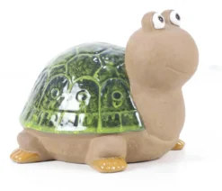 Dehner Keramik-Schildkröte, grün, ca. H19 cm