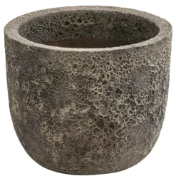 Dehner Keramik-Topf Priäus, rund, grau-braun