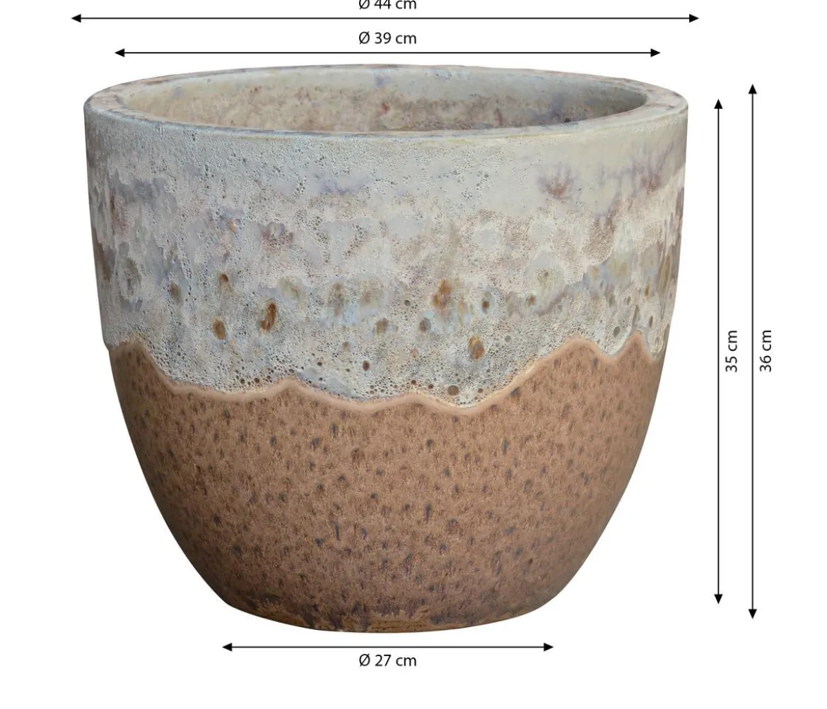 Dehner Keramik-Topf Thasos, rund