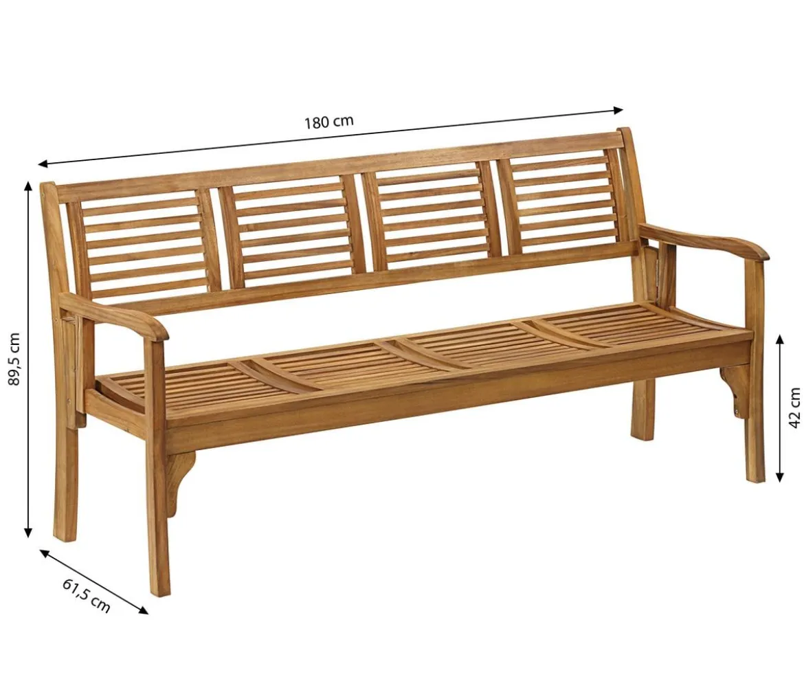 Dehner Klappbank Douglas, 4-Sitzer