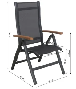 Dehner Klappsessel Chicago Wood, ca. B63/H110/T67 cm