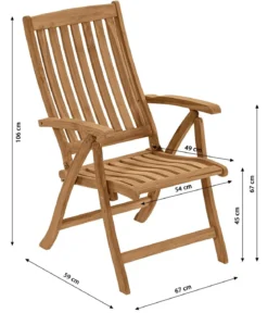 Dehner Klappsessel Havanna, ca. B67/H103/T59 cm