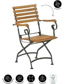 Dehner Klappsessel Tegernsee, ca. B56/H88/T57 cm