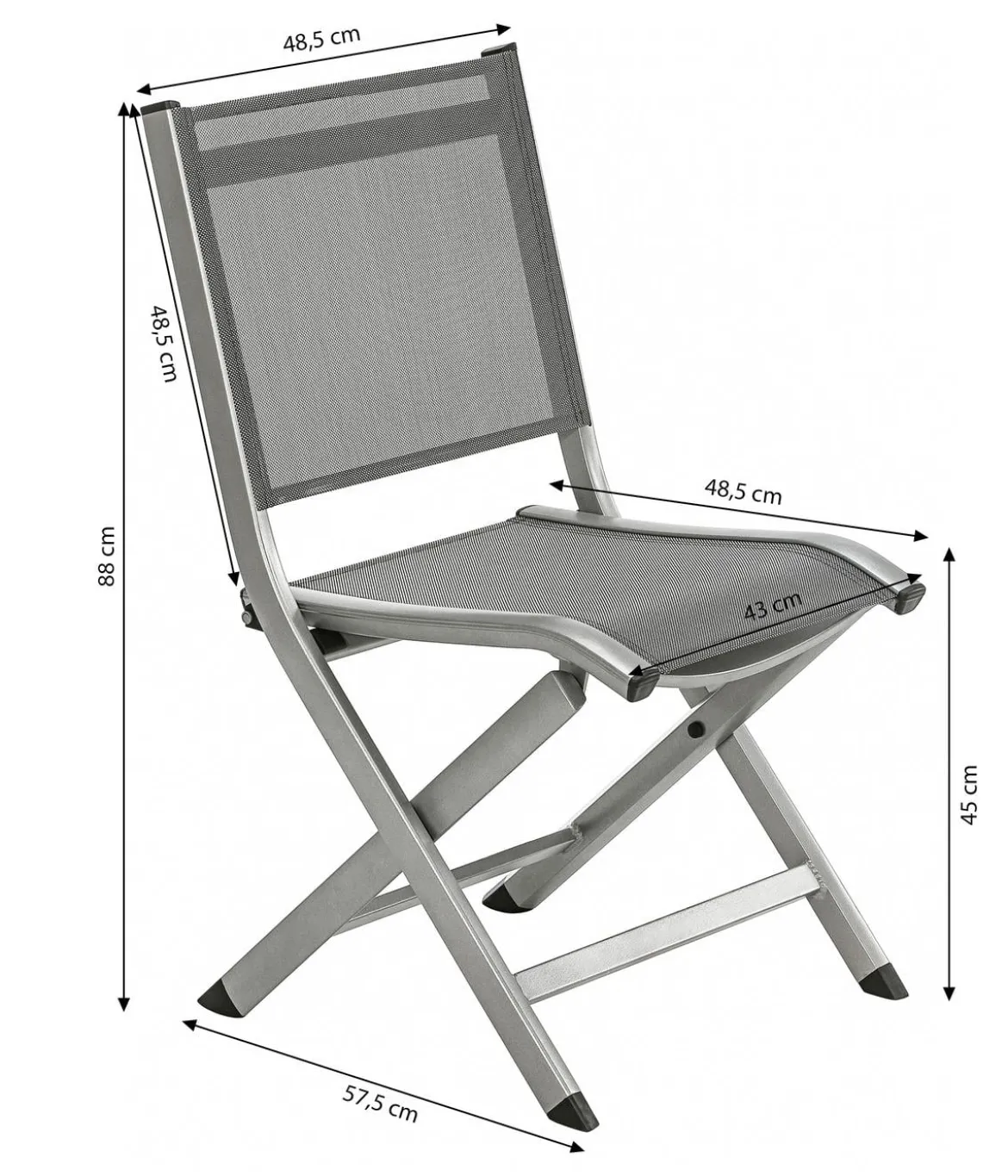 Dehner Klappstuhl Chicago, ca. B48,5/H88/T57,5 cm