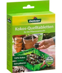 Dehner Kokos-Quelltabletten, 50 Stk.