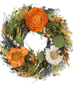 Dehner Kranz Beauty, orange, ca. Ø25 cm