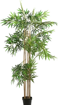 Dehner Kunstpflanze Bambus im Topf, ca. H160 cm