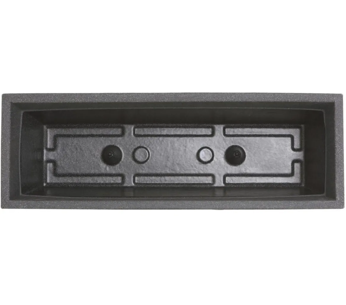 Dehner Kunststoff-Blumenkasten Pisa, ca. B60/H20/T20 cm, anthrazit