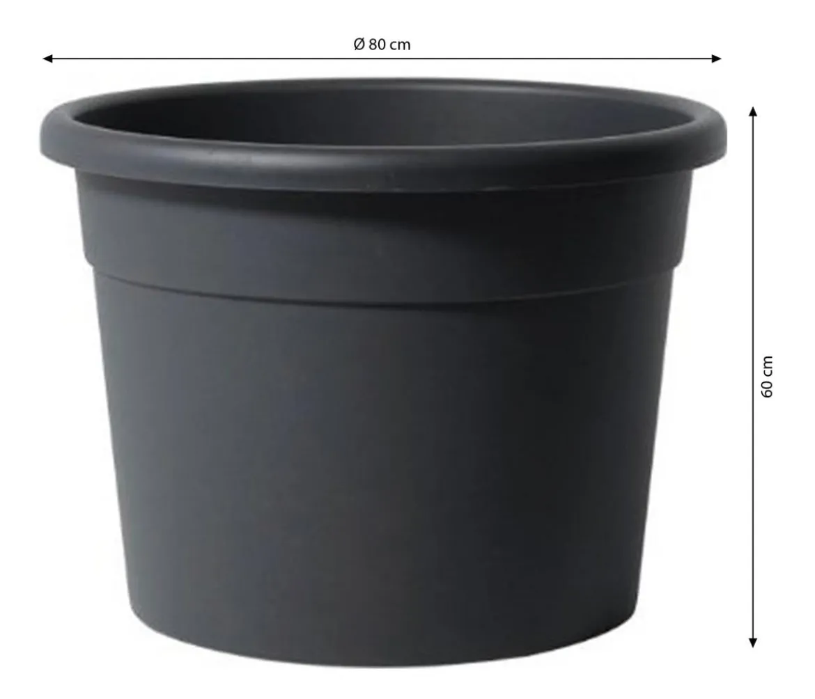 Dehner Kunststoff-Blumentopf Cylindro XXL, rund