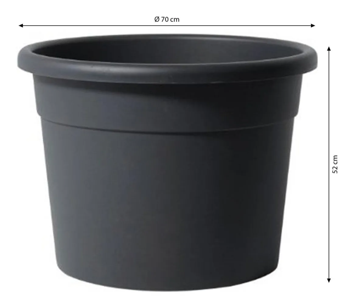 Dehner Kunststoff-Blumentopf Cylindro XXL, rund