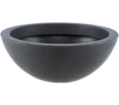 Dehner Kunststoff-Schale Miami, rund, anthrazit, ca. Ø52/H20 cm