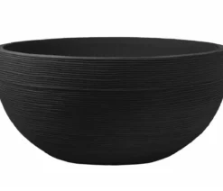 Dehner Kunststoff-Schale Sulco, rund, anthrazit, ca. Ø58/H28 cm