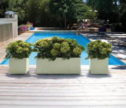 Dehner Kunststoff-Topf Kebe, quadratisch, ca. B40/H40/T40 cm