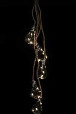 Dehner LED-Glühbirnen, 5 Stück am Strang, 15 LEDs, warmweiß, ca. L70 cm