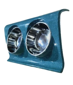 Dehner Lieblinge Doppel-Melaminnapf, silber/blau