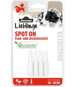 Dehner Lieblinge Floh- und Zeckenschutz Spot On für mittelgroße Hunde, 4 x 2 ml