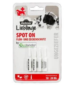 Dehner Lieblinge Floh- und Zeckenschutz Spot On für mittelgroße Hunde, 4 x 2ml