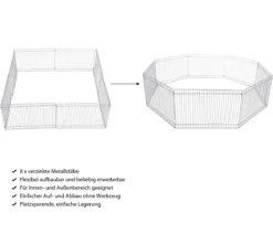 Dehner Lieblinge Freilaufgehege Sparky, 8-teilig, ca. B34/H23 cm