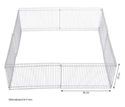 Dehner Lieblinge Freilaufgehege Sparky, 8-teilig, ca. B34/H23 cm
