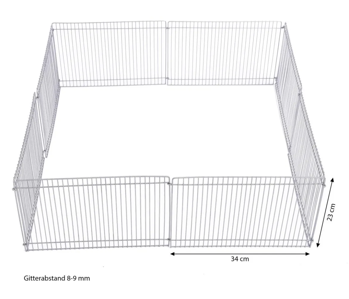 Dehner Lieblinge Freilaufgehege Sparky, 8-teilig, ca. B34/H23 cm