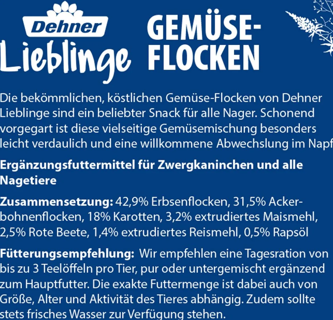 Dehner Lieblinge Gemüse-Flocken, 250 g