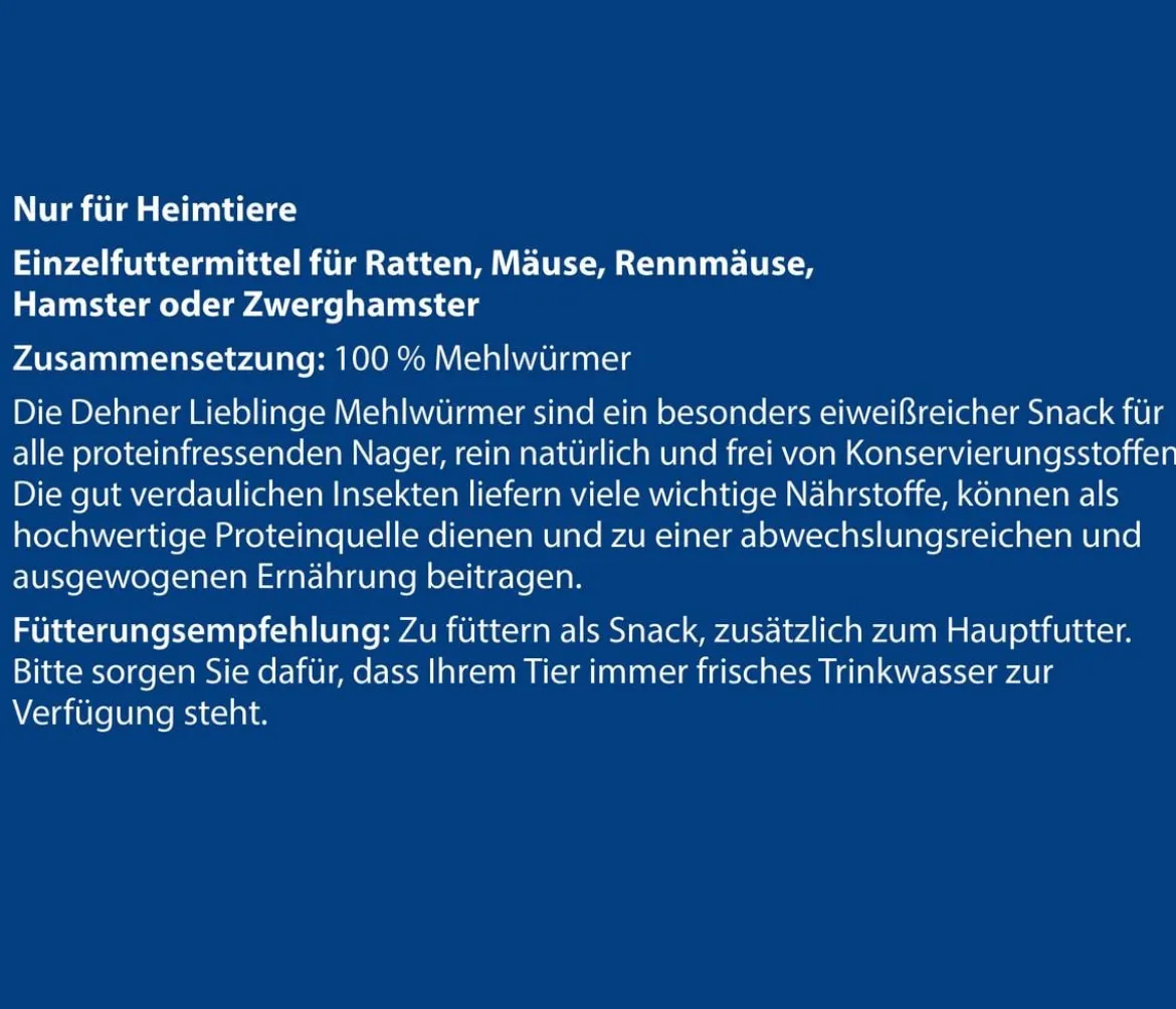 Dehner Lieblinge Getrocknete Mehlwürmer