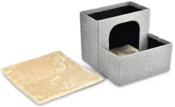 Dehner Lieblinge Haustiertreppe Sussex, grau/creme, ca. B43/H33/T35,5 cm