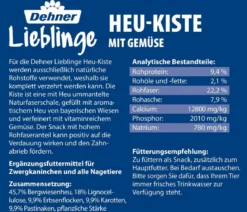 Dehner Lieblinge Heu-Kiste mit Gemüse, 100 g