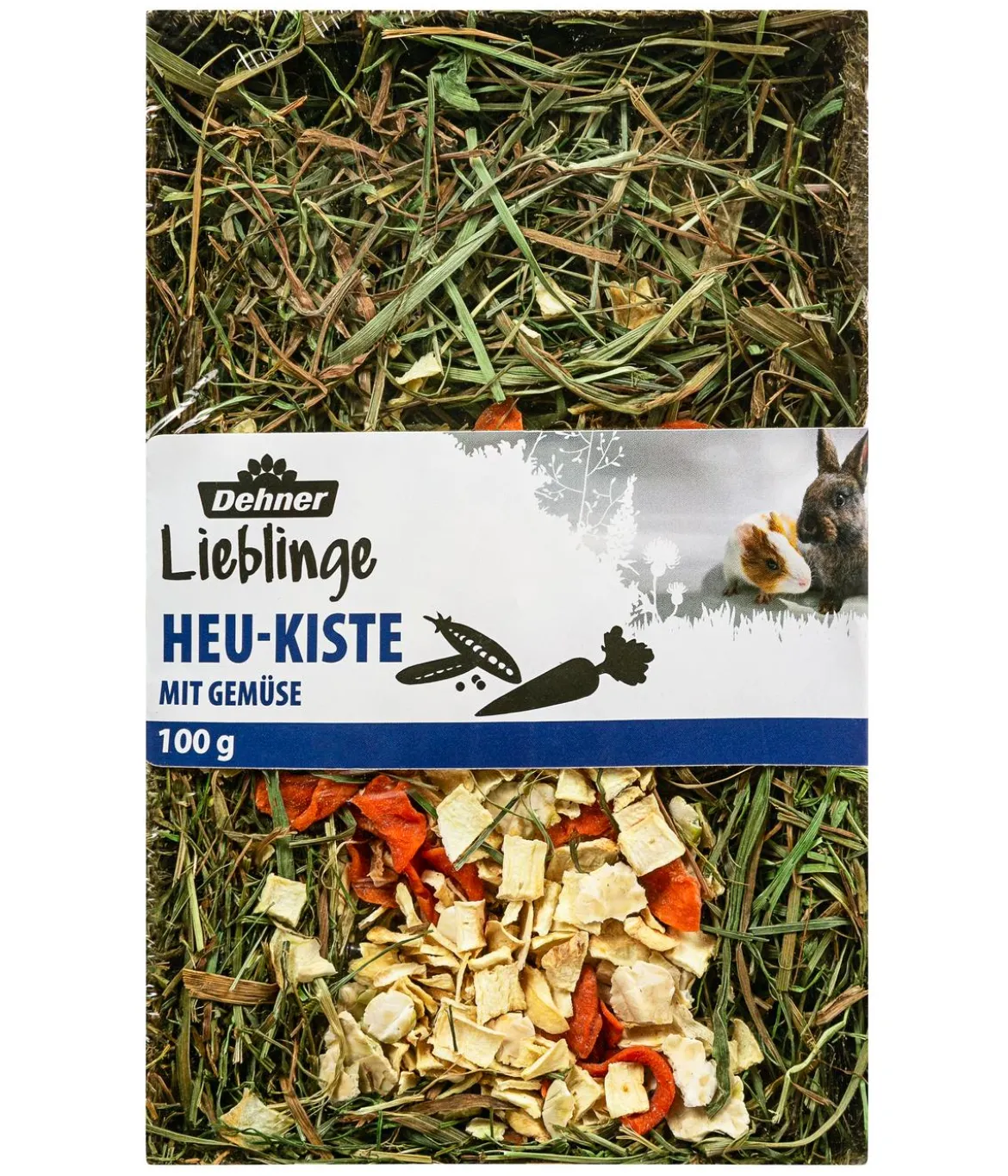 Dehner Lieblinge Heu-Kiste mit Gemüse, 100 g