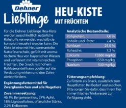 Dehner Lieblinge Heu-Kiste mit Früchten, 100 g