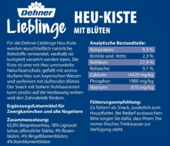 Dehner Lieblinge Heu-Kiste mit Blüten, 100 g