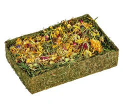 Dehner Lieblinge Heu-Kiste mit Blüten, 100 g