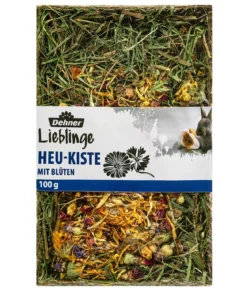 Dehner Lieblinge Heu-Kiste mit Blüten, 100 g