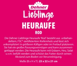 Dehner Lieblinge Heuraufe zum Aufstellen, ca. B23/H22/T21 cm