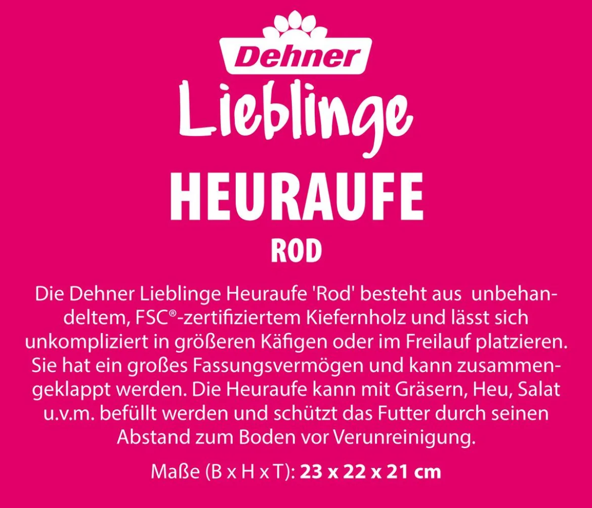 Dehner Lieblinge Heuraufe zum Aufstellen, ca. B23/H22/T21 cm