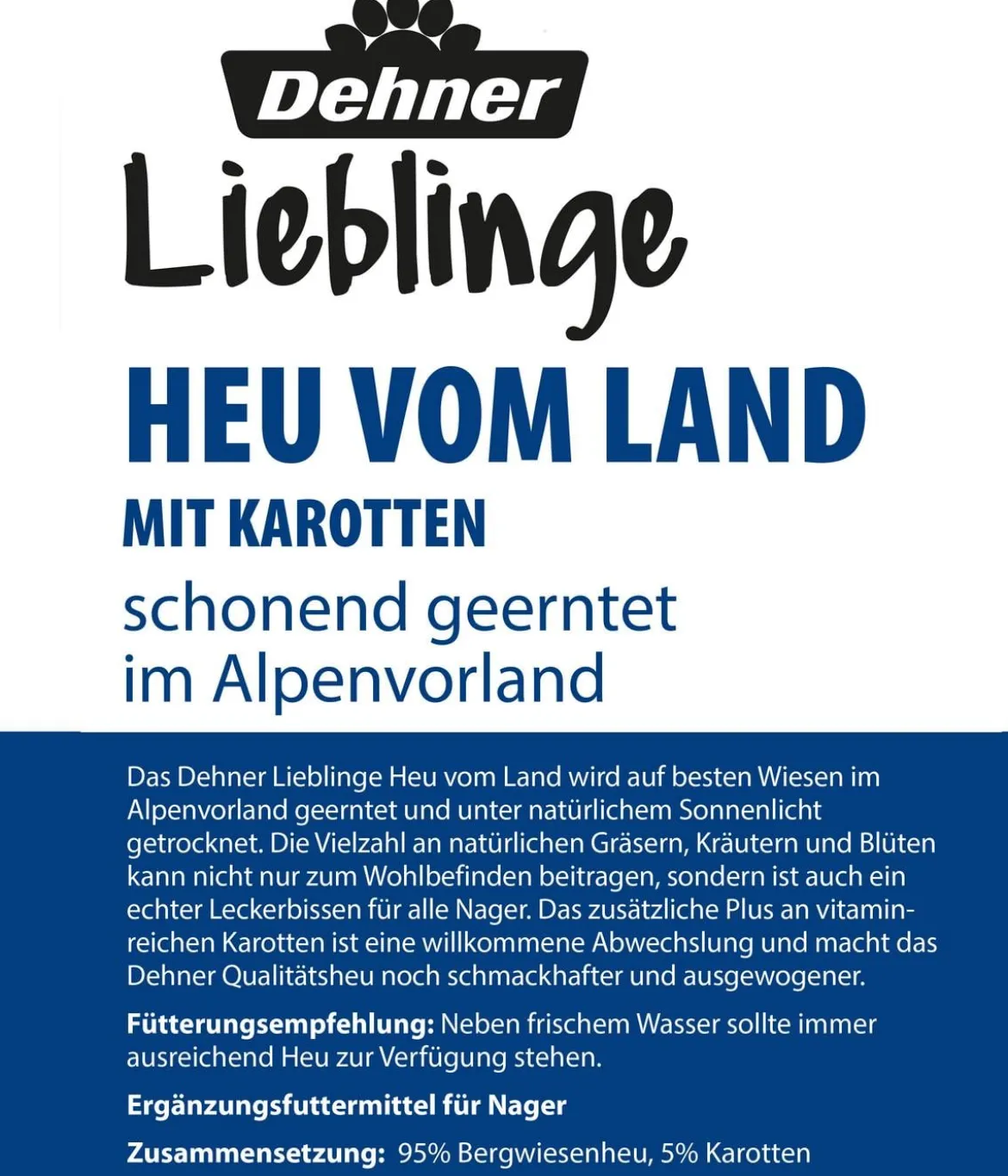 Dehner Lieblinge Heu vom Land mit Karotten, 500 g