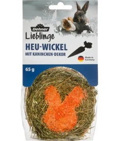 Dehner Lieblinge Heu-Wickel mit Kaninchen-Dekor, 65 g