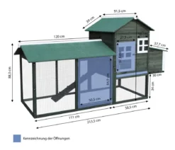 Dehner Lieblinge Hühnerstall Happy Hen, ca. B213,5/H122/T91,5 cm