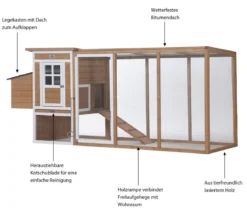 Dehner Lieblinge Hühnerstall Chicken House, ca. B247/H103/T75 cm