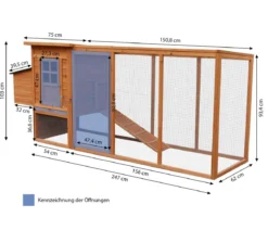 Dehner Lieblinge Hühnerstall Chicken House, ca. B247/H103/T75 cm