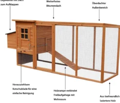 Dehner Lieblinge Hühnerstall Chicken House, ca. B247/H103/T75 cm