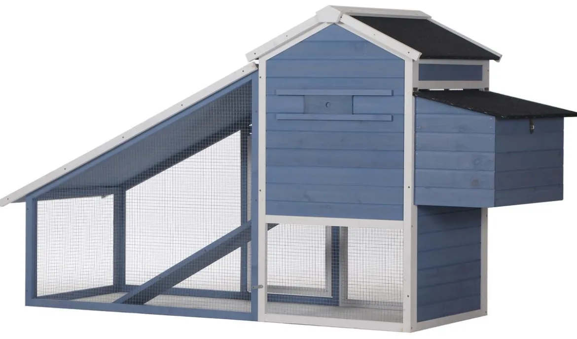 Dehner Lieblinge Hühnerstall Cottage, hellblau, ca. B221/H117,5/T73 cm