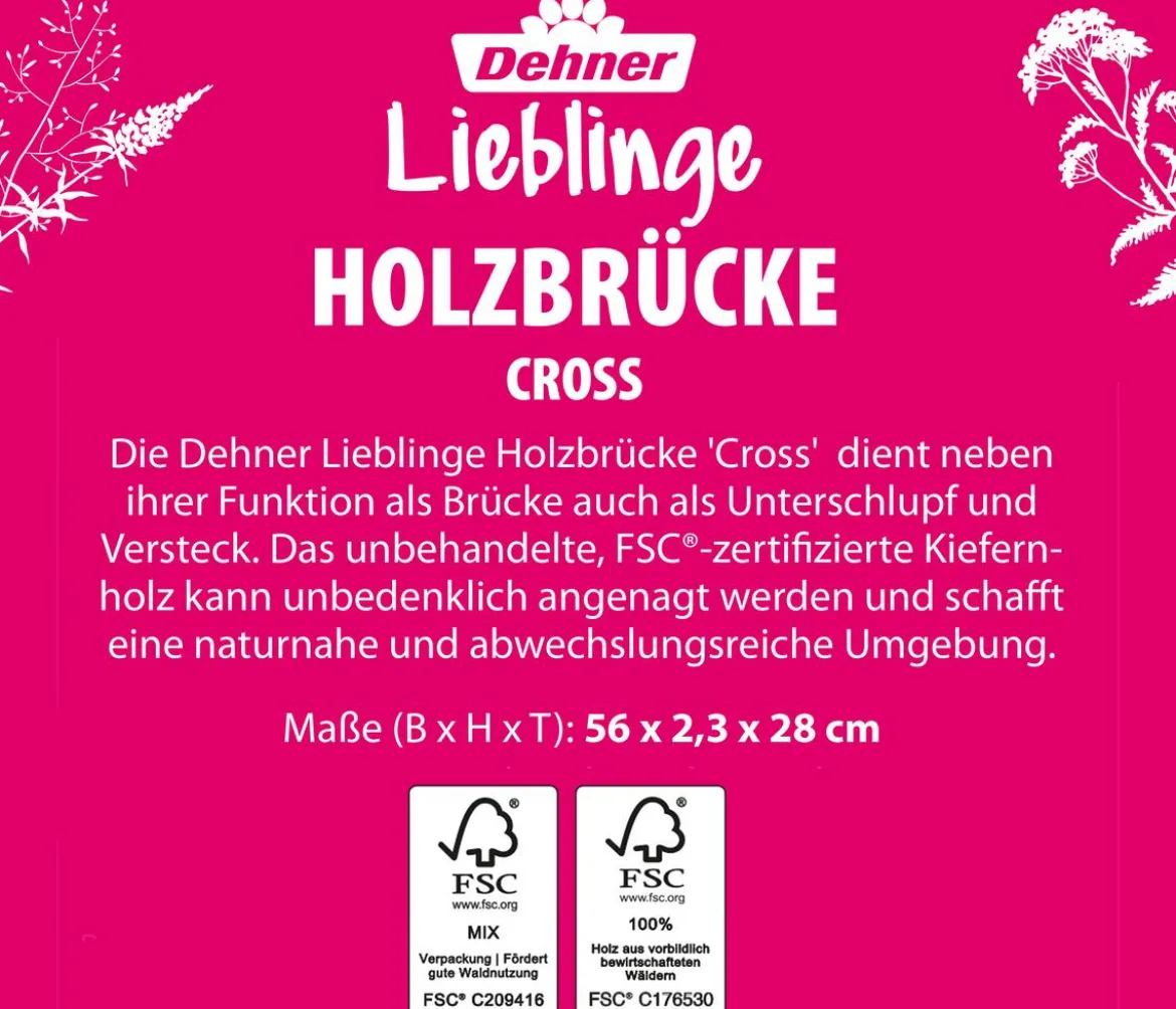 Dehner Lieblinge Holzbrücke Cross