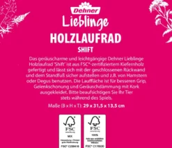 Dehner Lieblinge Holzlaufrad Shift, ca. B29/HT31,5/T13,5 cm
