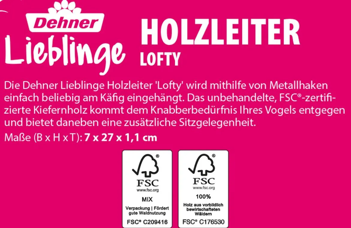 Dehner Lieblinge Holzleiter Lofty, ca. B7/H27/T1,1 cm