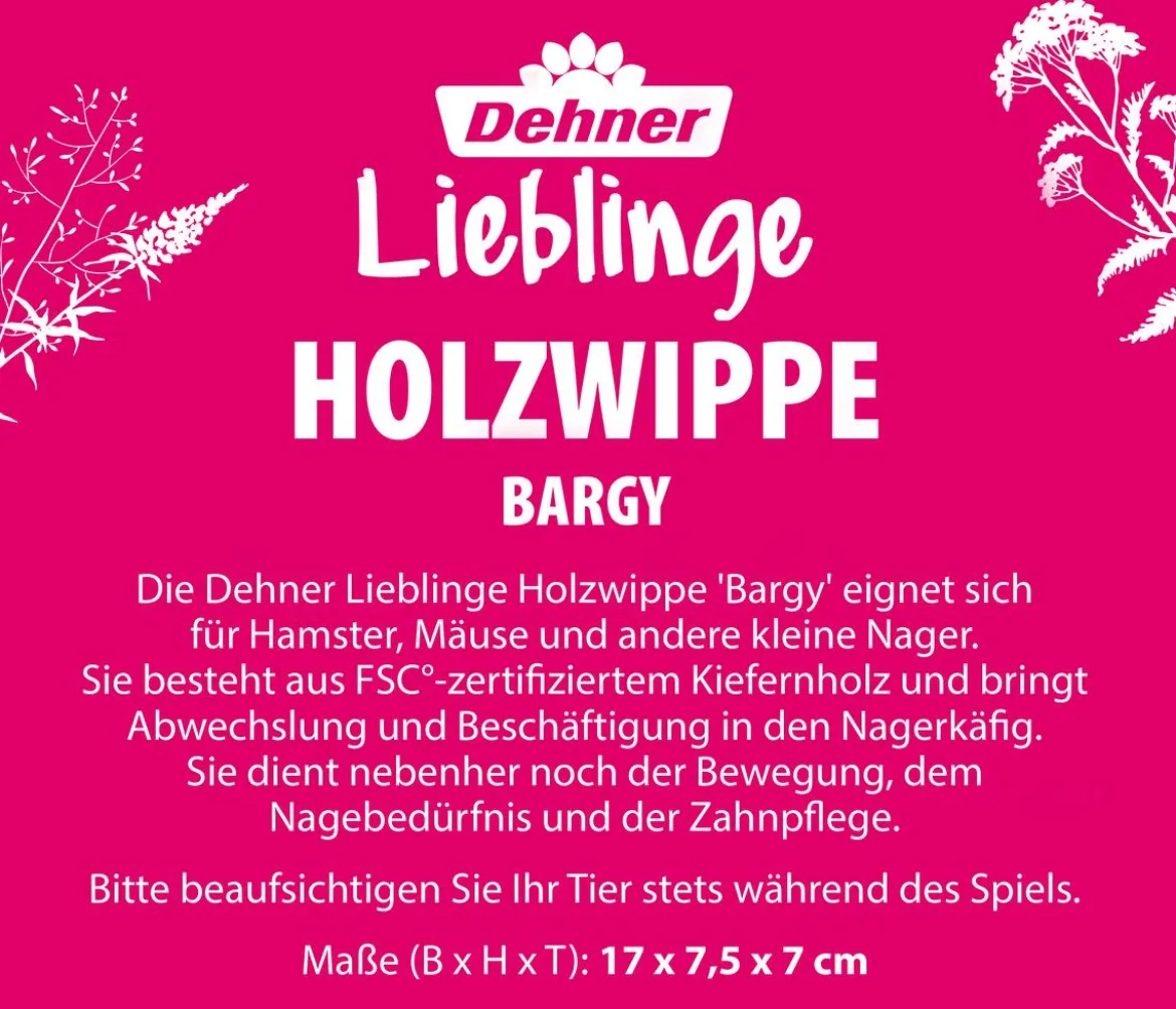 Dehner Lieblinge Holzwippe Bargy, ca. B17/H7,5/T7 cm