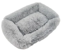 Dehner Lieblinge Hundebett Luxury Cozy, rechteckig, grau, ca. B70/H20/T50 cm